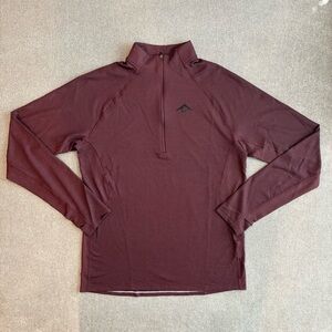 Nike Trail Running Top Men's Small Maroon Dri-FIT 1/2-Zip‎ -FV9994-652